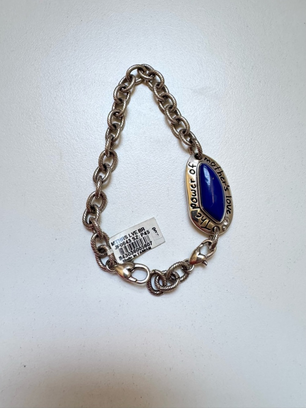Brighton Silver-Tone Bracelet with Deep Blue/Lapis Stone